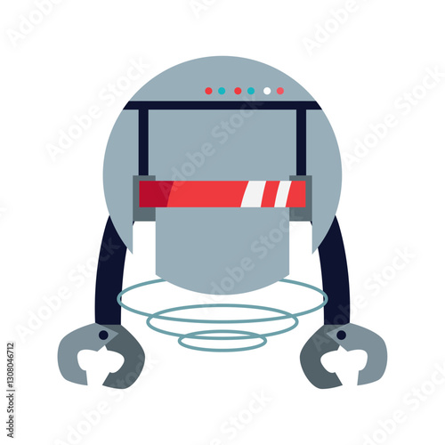 Vector image of a robot icon with a white background