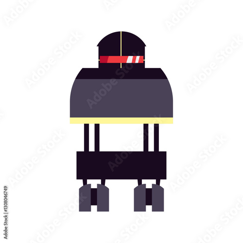 Vector image of a robot icon with a white background