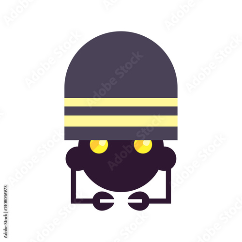 Vector image of a robot icon with a white background