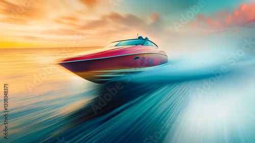 Obraz na płótnie boat, speed, water, yacht, ship, speedboat, red, sea, car, motor, transport, transportation, travel, isolated, fast, vector, sport, illustration, cruise, summer, plane, ufo, airplane, motorboat, nauti w salonie
