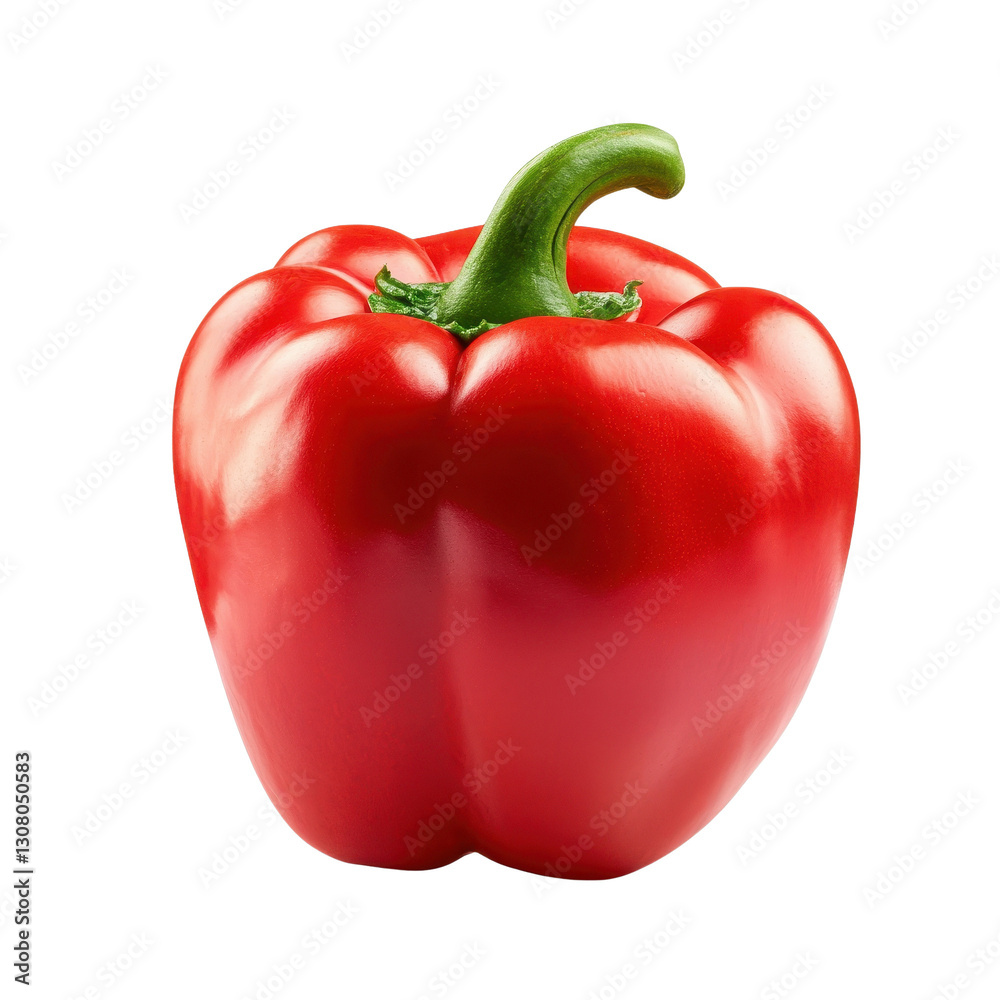 Fresh red bell pepper on a transparent background Fresh red bell pepper on a transparent background