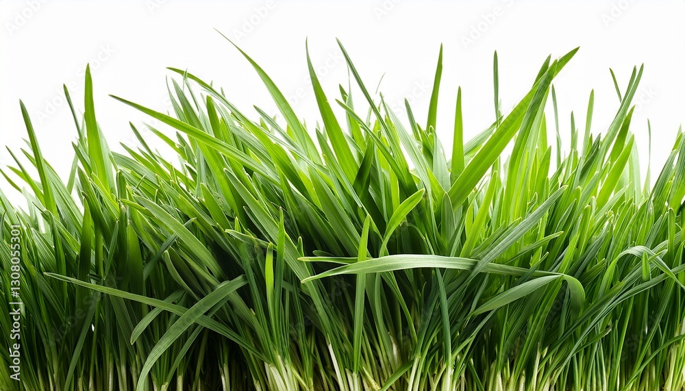 Obraz premium hi resolution image of fresh green grass isolated against a transparent background