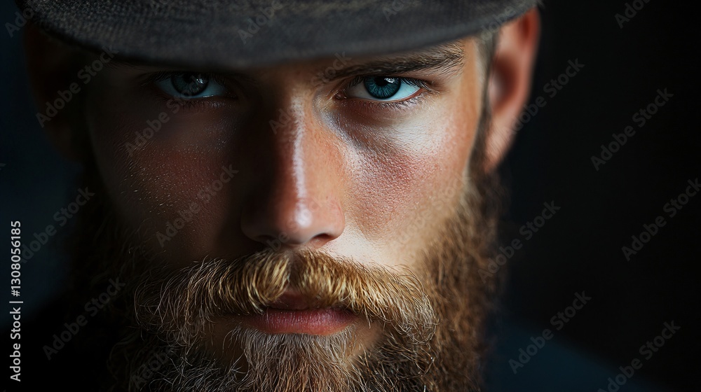 Portrait of bearded young man