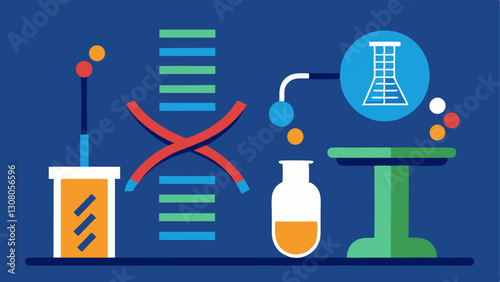 These illustrations can effectively convey the various processes and activities involved in DNA testing in a forensic lab.
