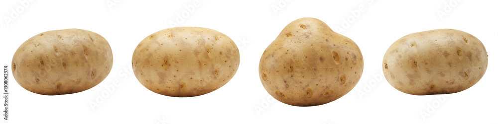 3D Potato – Irregular-Shaped Potato with Small Root Dots, Natural Vegetable Icon 3D Potato – Irregular-Shaped Potato with Small Root Dots, Natural Vegetable Icon