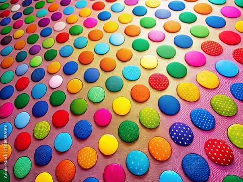 Colorful Polka Dot Pattern Background - Vibrant Retro Design Texture