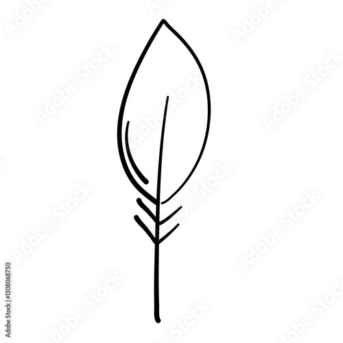 Graphical mono line feathers

