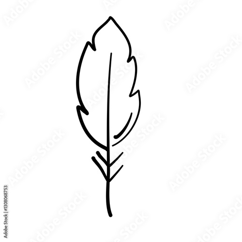 Graphical mono line feathers
