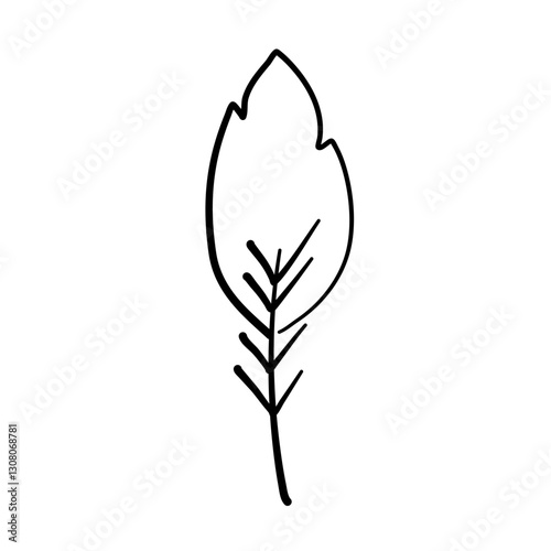 Graphical mono line feathers
