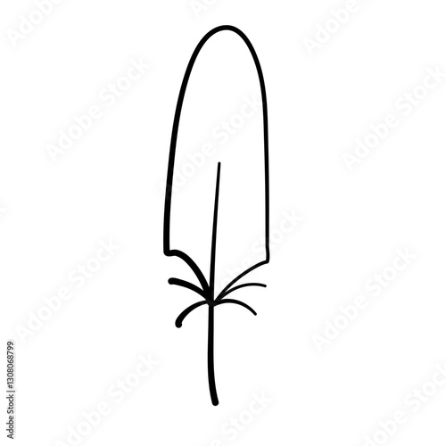 Graphical mono line feathers
