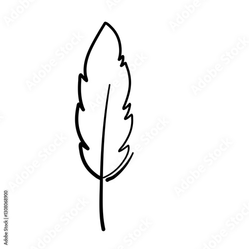 Graphical mono line feathers
