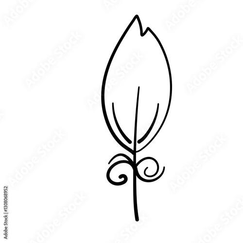 Graphical mono line feathers
