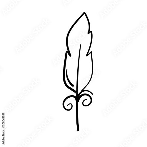 Graphical mono line feathers
