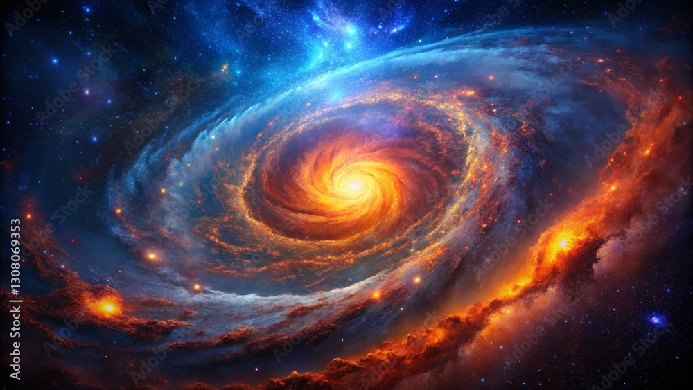 Obraz premium Cosmic Dust and Starlight: A Breathtaking Galaxy Panorama