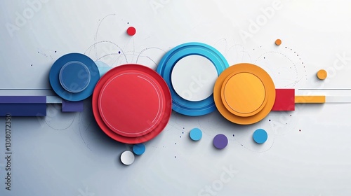 Wallpaper Mural Modern Business Labels Infographic Design Torontodigital.ca