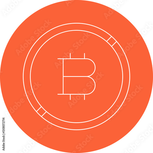 Bitcoin icon single vector illustration