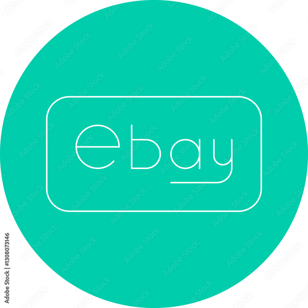 Ebay icon single vector illustration Ebay icon single vector illustration