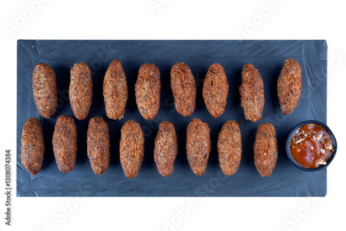 cod cake meat kebab healthy food with protein taste photo