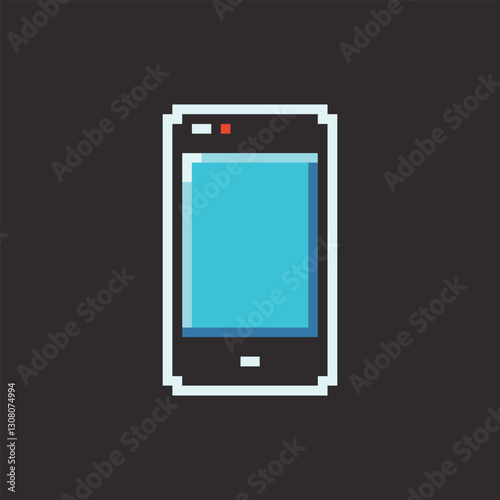 this is phone icon in pixel art with simple color and black background ,this item good for presentations,stickers, icons, t shirt design,game asset,logo and your project