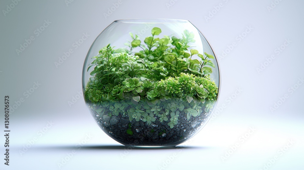 Spherical Terrarium, Indoor Garden Display Spherical Terrarium, Indoor Garden Display