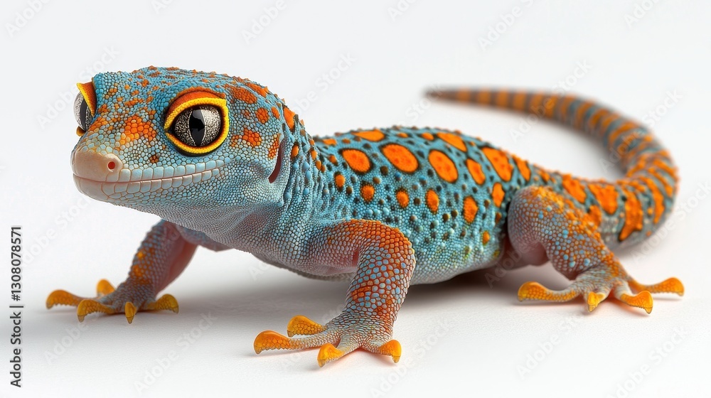 Lizard Portrait Against White Lizard Portrait Against White