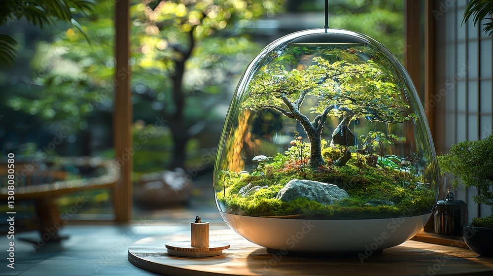 Bonsai Terrarium in Zen Garden Room Bonsai Terrarium in Zen Garden Room