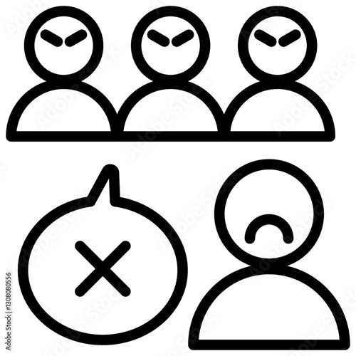 Xenophobia Outline Icon