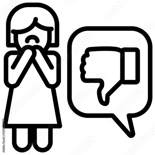 Misogyny Outline Icon