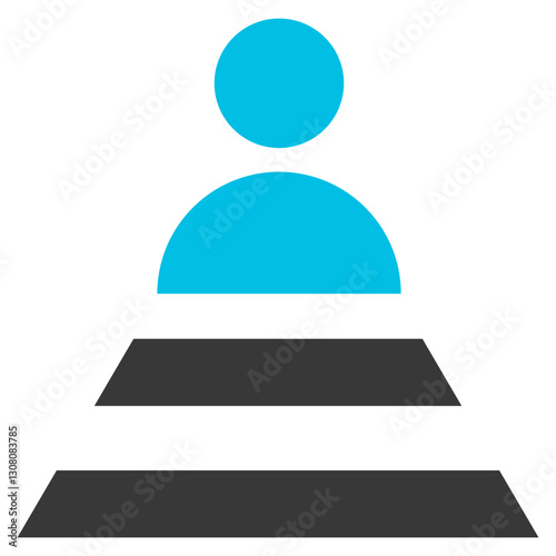 Classism Glyph Blue Grey Icon