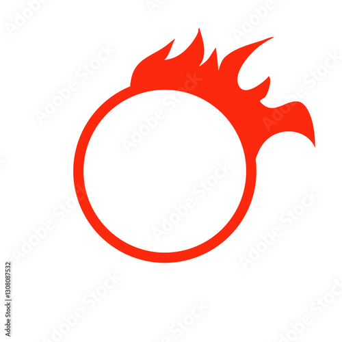 cartoon rings fire flames
