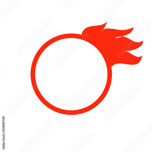 cartoon rings fire flames
