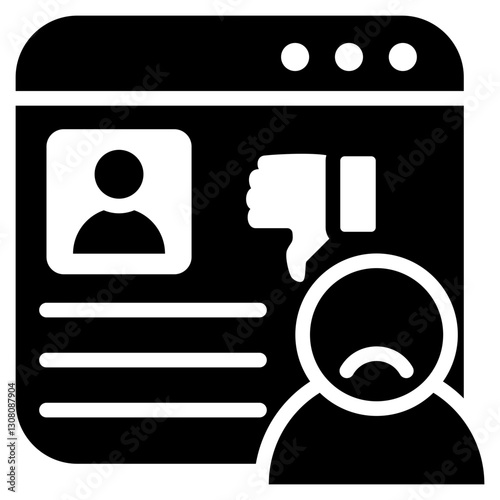 Denigration Glyph Icon