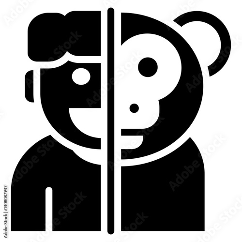 Dehumanization Glyph Icon