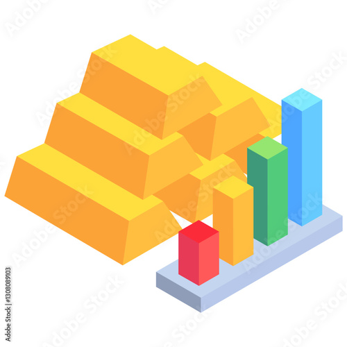 Commodity isometric 3d, mini illustration icon, use for modern concept, UI or UX kit, web and app development. related to business, finance, economy..