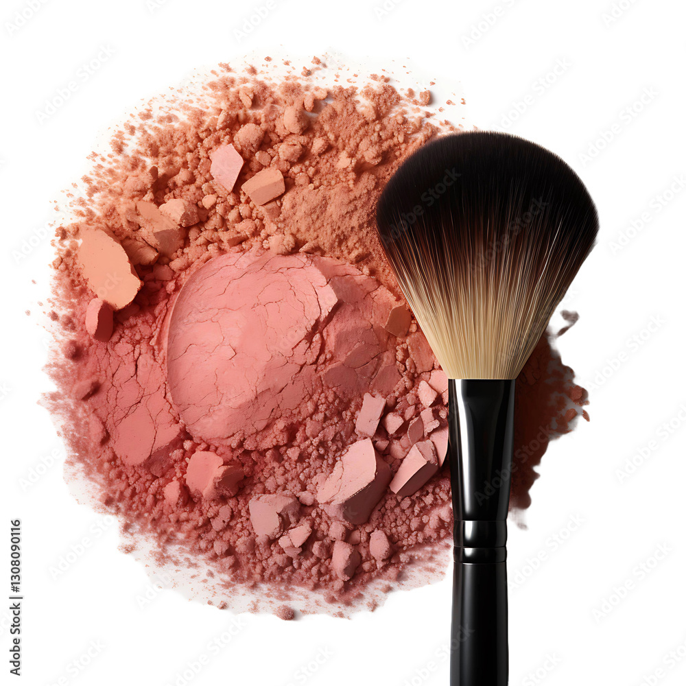Blush and brush eye shadow isolated on transparent background
Blush and brush eye shadow isolated on transparent background