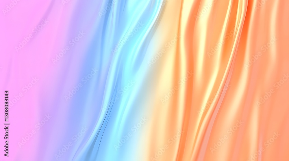 Fototapeta premium Abstract Pastel Fabric Texture Pink, Blue, and Orange Gradient
