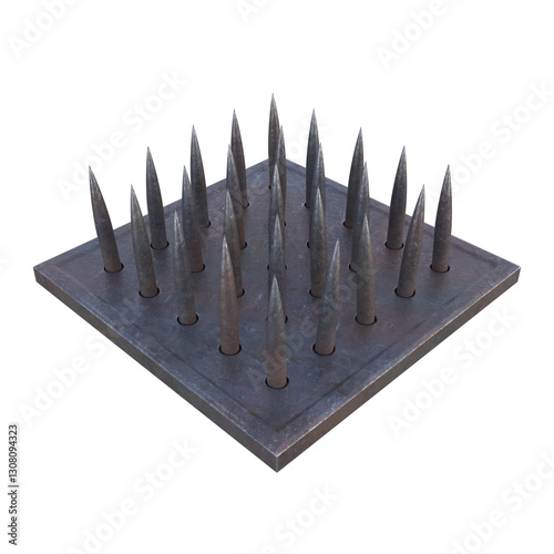 Εκτύπωση καμβά Old Dungeon Trap Tile, 3d illustration isolated on white background