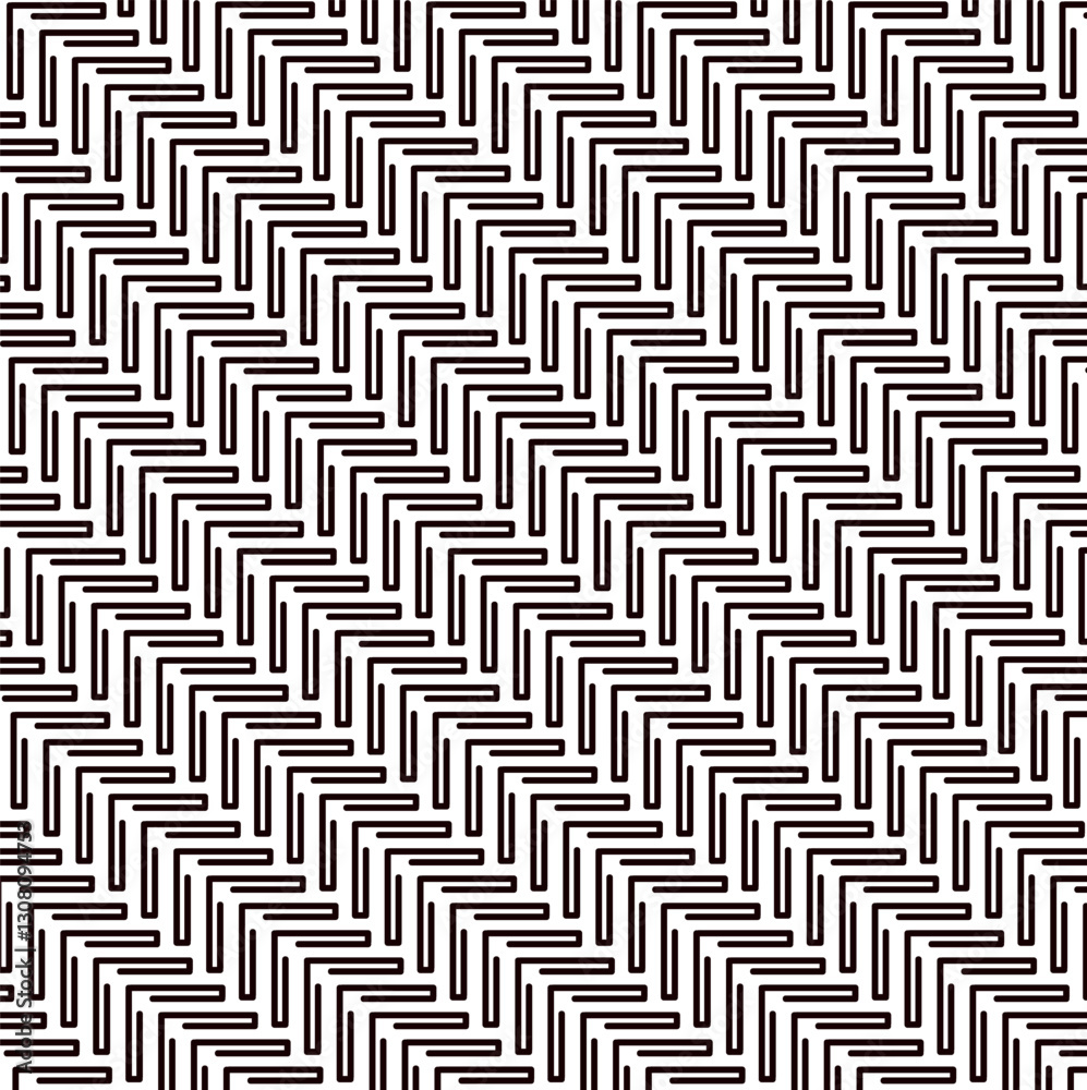 Angular lines are repeated diagonally, imitating a roof, tiles or vehicle tire tracks. Angular lines are repeated diagonally, imitating a roof, tiles or vehicle tire tracks.