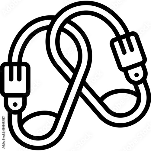 Carabiner line icon