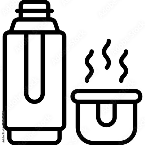 Thermo Flask line icon