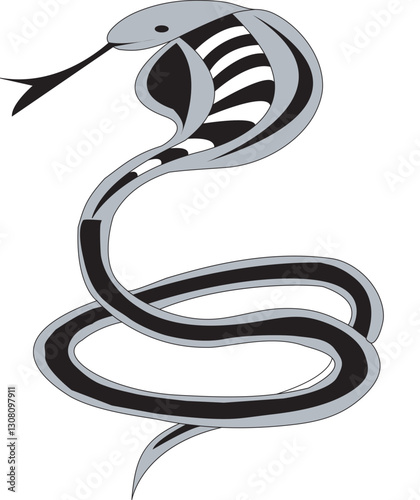 Indian or Bangladeshi cobra a venomous snake or an indigenous snake to south Asia