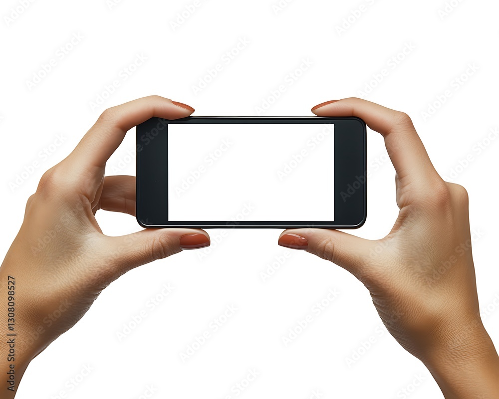 Hands Holding Smartphone Hands Holding Smartphone