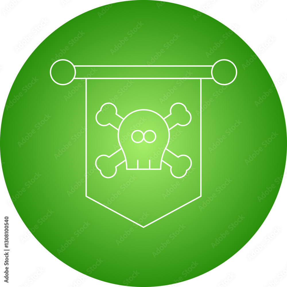 Pirate Flag II icon single vector illustration Pirate Flag II icon single vector illustration