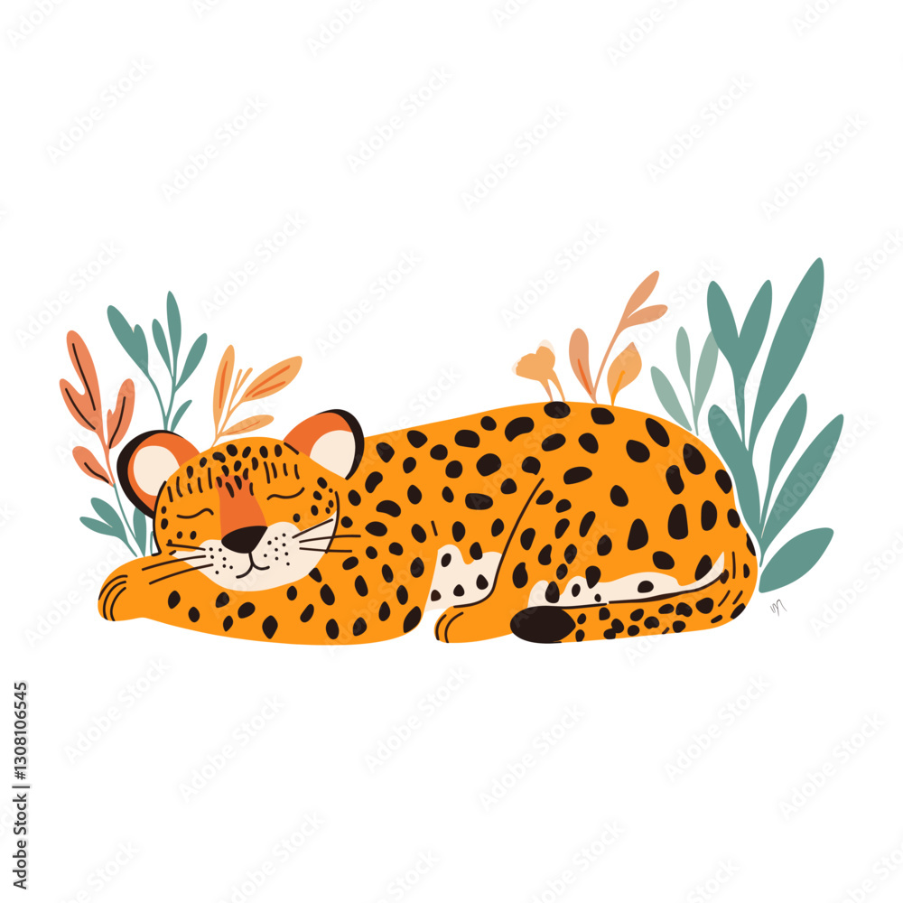 Leopard illustration wildlife animal vector Leopard illustration wildlife animal vector