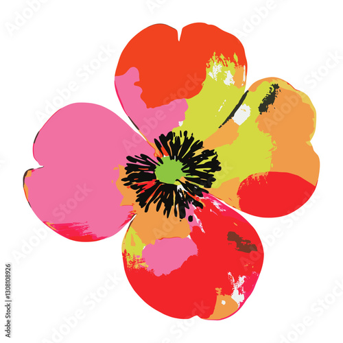 A flower icon style illustration decorative vector