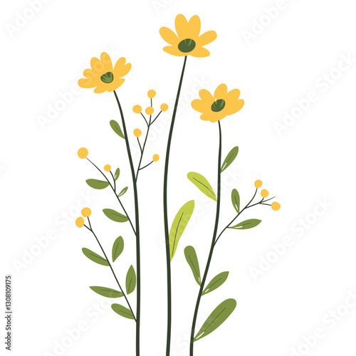 A wildflower clip art flowers illustration graphics vector