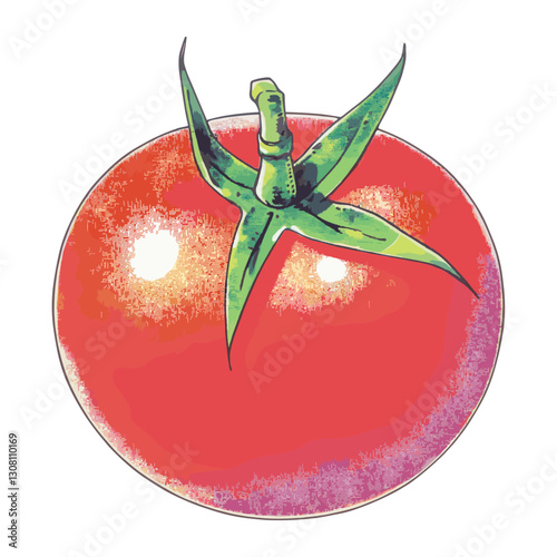 Tomato vegetable illustration produce accessories vector