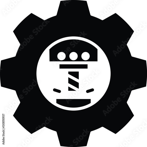 Cnc Machine Glyph