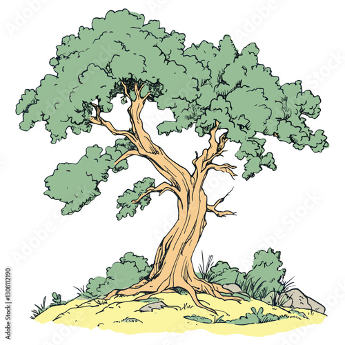 Tree illustration drawing sketch vector