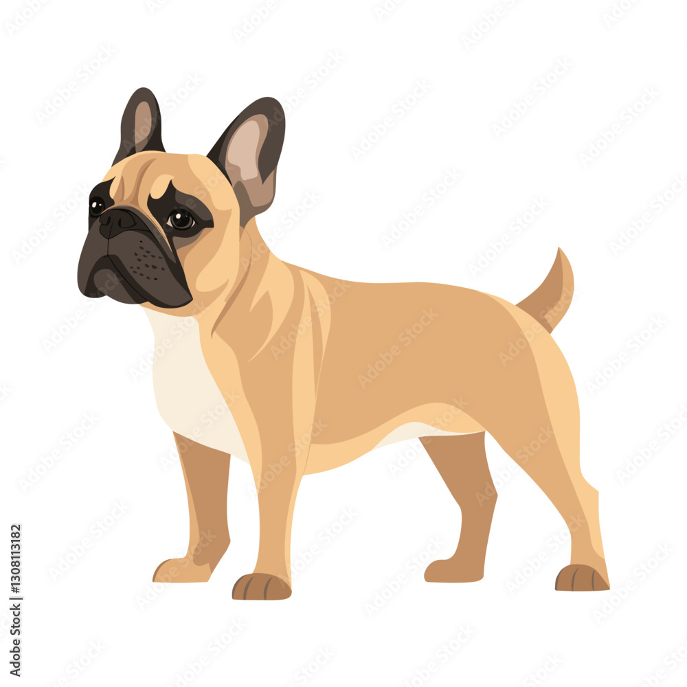 Obraz premium French Bulldog bulldog illustration cartoon vector